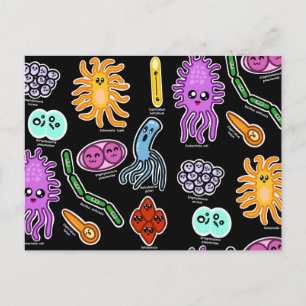 Arten von Bakterien Postkarte