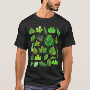 Arten von Baumblättern Biologie Natur Pädagogisch T-Shirt