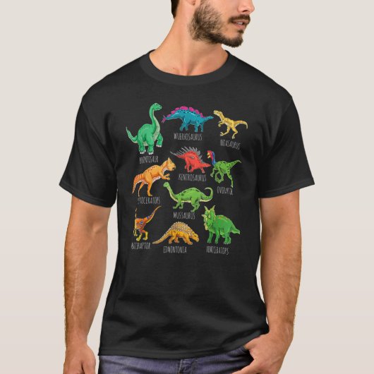 Arten von Dinosauriern A Z T-Shirt (Vorderseite)