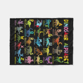 Arten von Dinosauriern Alphabet A-z ABC Dino Ident Fleecedecke (Vorderseite (Horizontal))