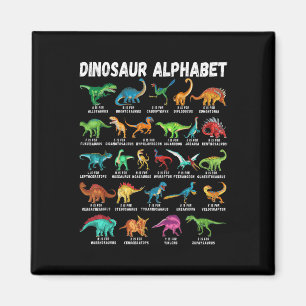 Arten von Dinosauriern Alphabet A-z ABC Dino Ident Magnet