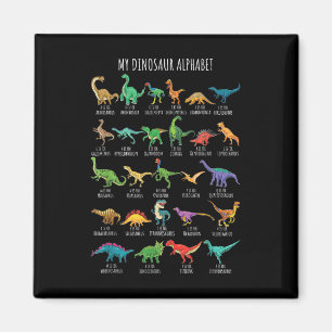 Arten von Dinosauriern Alphabet A-z ABC Dino Ident Magnet