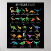 Arten von Dinosauriern Alphabet A-z ABC Dino Ident Poster (Vorne)