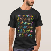 Arten von Dinosauriern Alphabet A-Z ABC Dino Ident T-Shirt (Vorderseite)