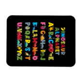Arten von Dinosauriern Alphabet ABC Magnet (Horizontal)