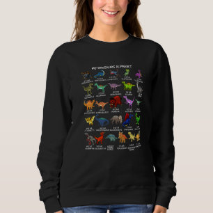 Arten Von Dinosauriern Dino Alphabet A Z Abc Sweatshirt