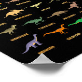 Arten von Dinosauriern - Dino-Identifizierung - Re Poster (Ecke)