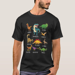 Arten von Dinosauriern Grafiken Dino-Identifizieru T-Shirt