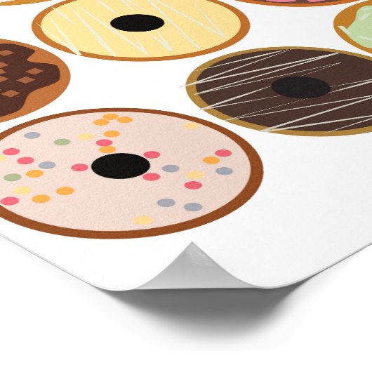 Arten von Donuts Poster (Ecke)