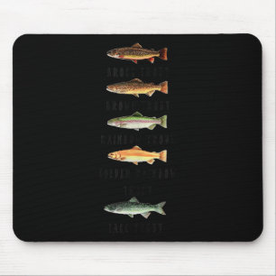 Arten von Forellenfischarten Shirt Lustiger Forell Mousepad