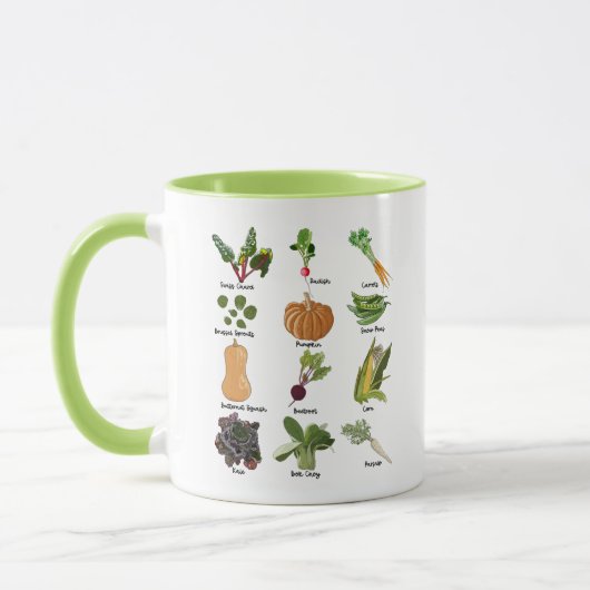 Arten von Gemüse Herbstgemüse Tasse (Links)