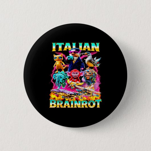 Arten von italienischem Brainrot-Meme-Charakter Ha Button (Vorderseite)