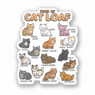 Arten von Katzen Laib Niedliche Kätzchen Kawaii Ka Aufkleber