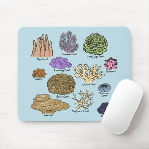 Arten von Korallen Mousepad