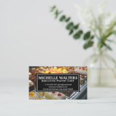 Arten von Kuchen auf Anzeige Visitenkarte (Stehend Vorderseite)