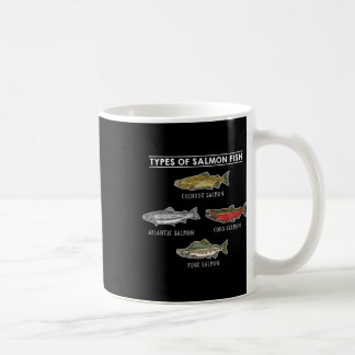Arten von Lachs für das Lachsfischen Kaffeetasse