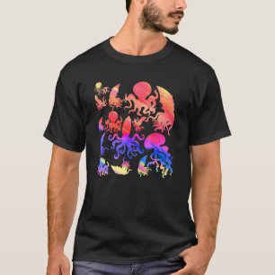 Arten von Octopus Tentacles Kraken Meeresbiologie T-Shirt