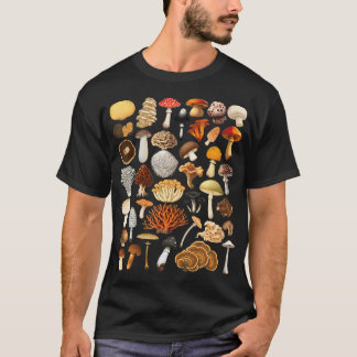 Arten Von Pilzen Mykologie Pilze Sammeln Pilzliebh T-Shirt