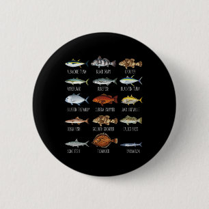Arten von Salzwasserfischen Art Biologie Fischerei Button