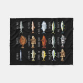 Arten von Salzwasserfischen Art Biologie Fischerei Fleecedecke (Vorderseite (Horizontal))
