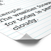 Arten von Sätzen: Deklarative Sätze Poster (Ecke)