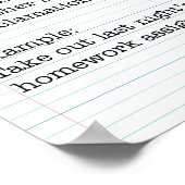 Arten von Sätzen: zwingende Sätze Poster (Ecke)