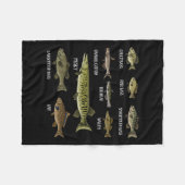 Arten von Süßwasserfischen Arten der Fischerei Fleecedecke (Vorderseite (Horizontal))
