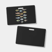 Arten von Süßwasserfischen Ausweis (Vorder- & Rückseite)