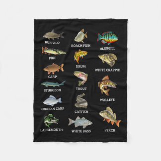 Arten von Süßwasserfischen Fischarten, die Fischer Fleecedecke