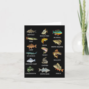 Arten von Süßwasserfischen Fischarten, die Fischer Karte
