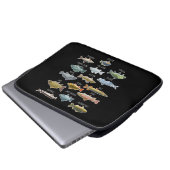 Arten von Süßwasserfischen Laptopschutzhülle (Vorne Knopf)