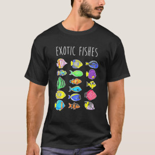 Arten von Süßwasserfischen Sorten Arten Angeln T-Shirt