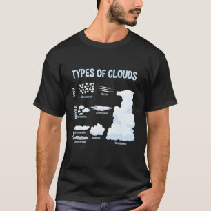 Arten von Wolkenmeteorologie Wetter T-Shirt