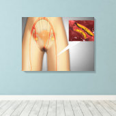 Arterie nahe Leg Nah-up Leinwanddruck (Insitu (Holzboden))