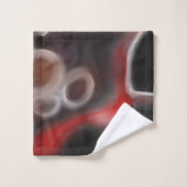 Arterielle Motive: Abstrakt Schwarz, Weiß und Rot Badhandtuch Set (Waschlappen)