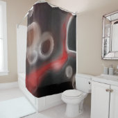 Arterielle Motive: Abstrakt Schwarz, Weiß und Rot Duschvorhang (Beispiel)