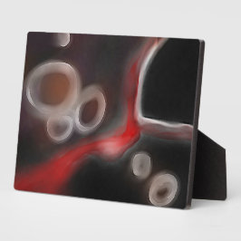 Arterielle Motive: Abstrakt Schwarz, Weiß und Rot Fotoplatte