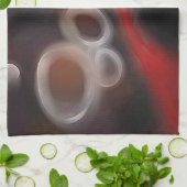 Arterielle Motive: Abstrakt Schwarz, Weiß und Rot Geschirrtuch (Gefaltet)