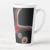 Arterielle Motive: Abstrakt Schwarz, Weiß und Rot Milchtasse (Rechts)