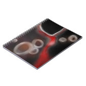 Arterielle Motive: Abstrakt Schwarz, Weiß und Rot Notizblock (Linke Seite)