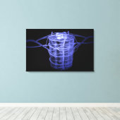 Arterien rund um einen Teil der Wirbelsäule Leinwanddruck (Insitu (Holzboden))