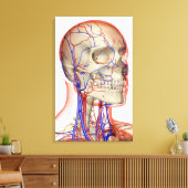 Arterien und Venen im Kopf und Hals Leinwanddruck (Insitu (Wohnzimmer))