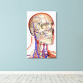 Arterien und Venen im Kopf und Hals Leinwanddruck (Insitu (Holzboden))