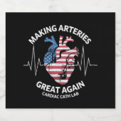 Arterien wieder großartig machen Herzkatheter-Labr Bierflaschenetikett (Einzelnes Label)