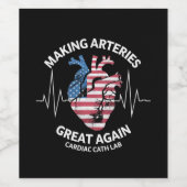 Arterien wieder großartig machen Herzkatheter-Labr Weinetikett (Einzelnes Label)