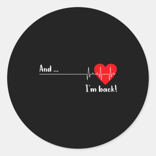 Artery Open, Heart Diseases Surgery Heartbeat  Runder Aufkleber (Vorderseite)