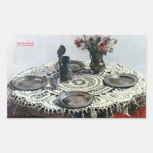 Artesanía/Handcraft Rechteckiger Aufkleber (Vorderseite)