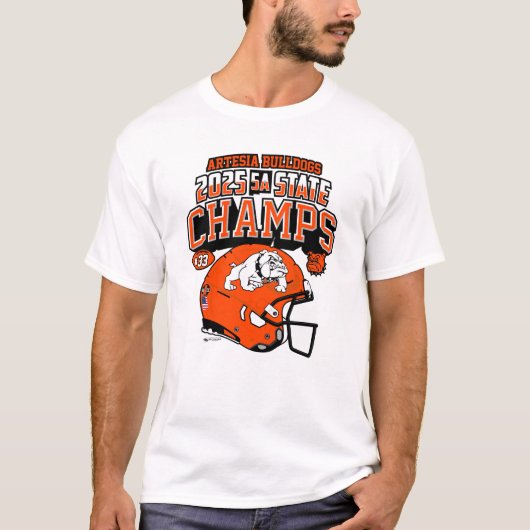 Artesia Bulldogs 2025 State Champs T-Shirt (Vorderseite)