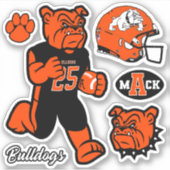 Artesia Bulldogs "Football Six-Pack" Sticker (Vorderseite)