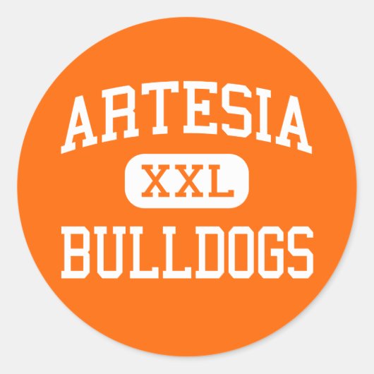 Artesia - Bulldogs - High - Artesia New Mexico Runder Aufkleber (Vorderseite)